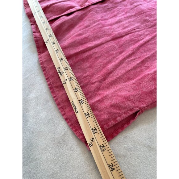 L.L. Bean Womens 100% Linen Shirt Sz 2X  Vintage Grandmacore Cottagecore Pink - Picture 5 of 9